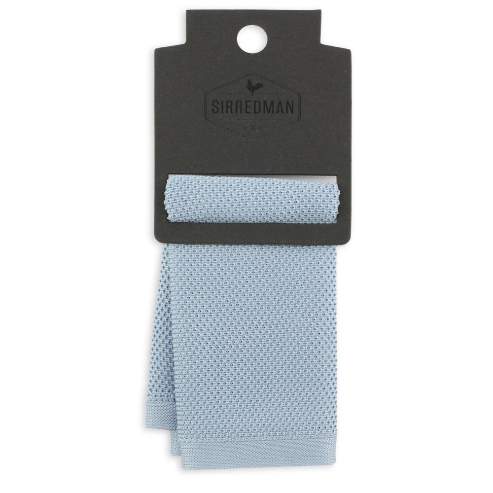 knitted pocket square Stone Blue - 2