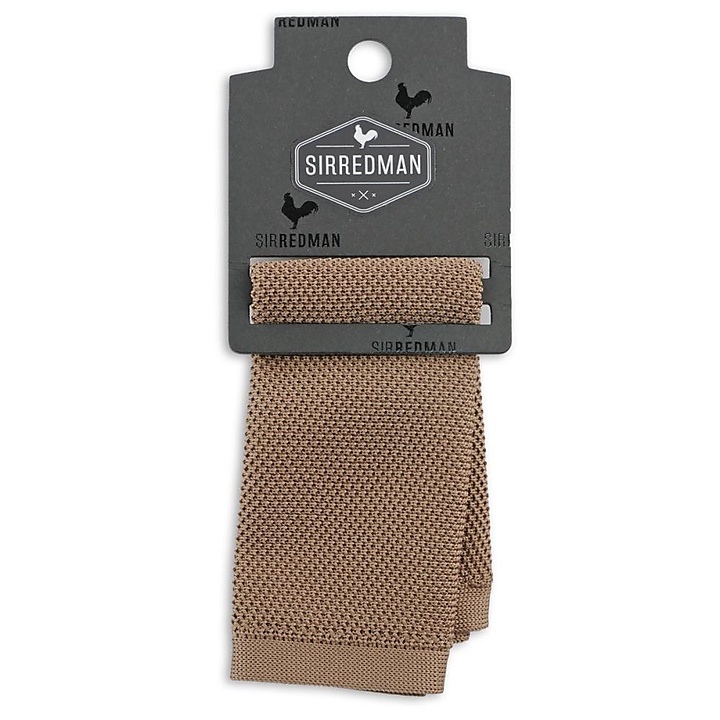 knitted pocket square warm taupe