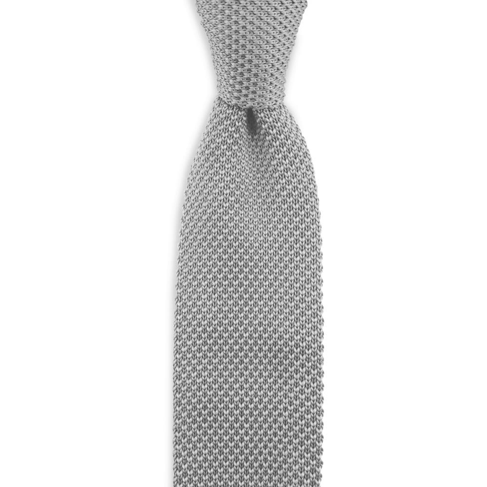 knitted tie grey - 1