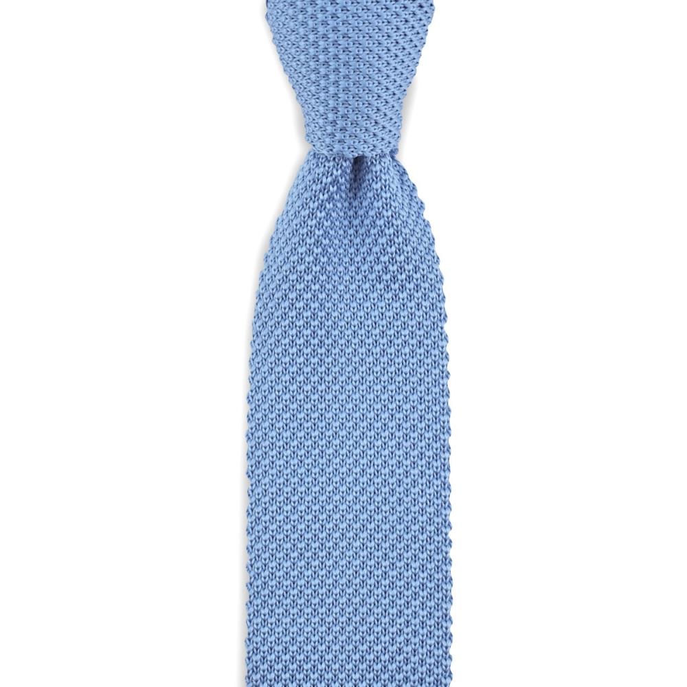 knitted tie light blue - 1