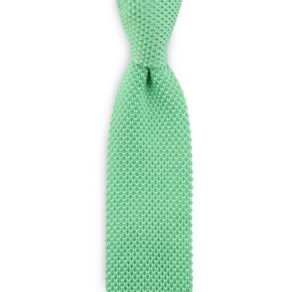 knitted tie mint green - 1