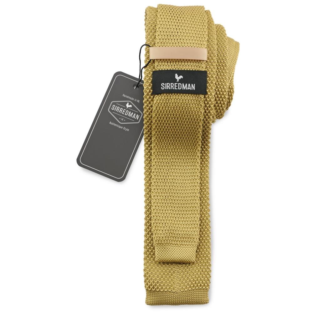 knitted tie mustard - 2