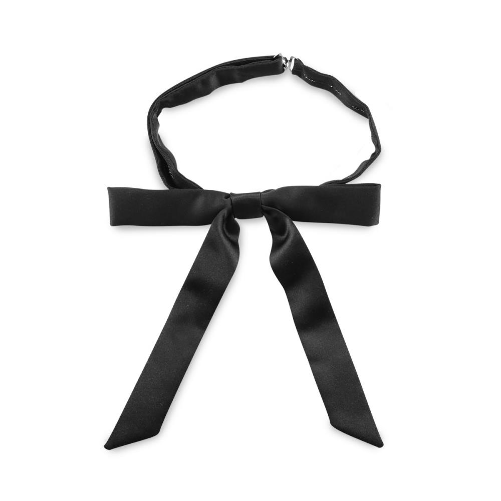ladies bow tie Skinny black - 1
