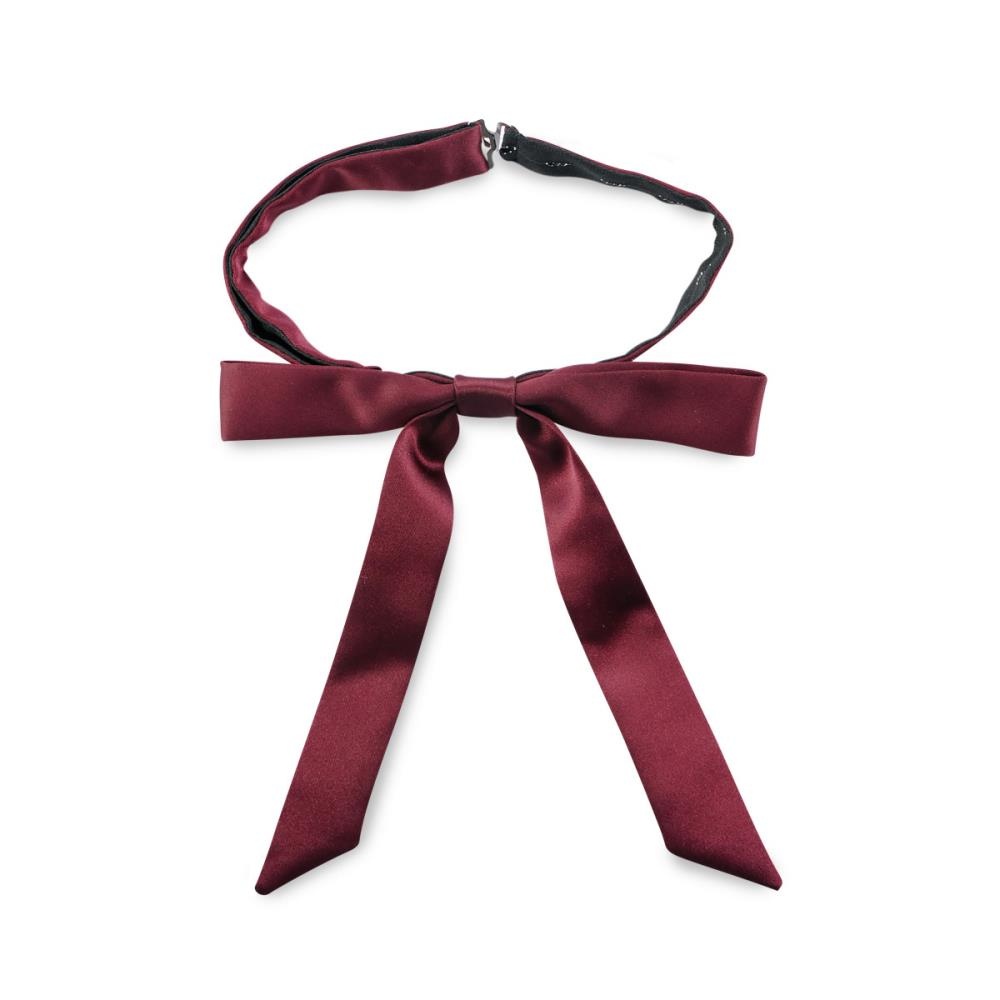 ladies bow tie Skinny burgundy - 1
