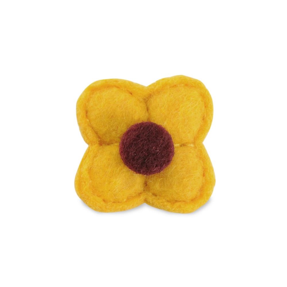 Lapel pin felt flower short - 1