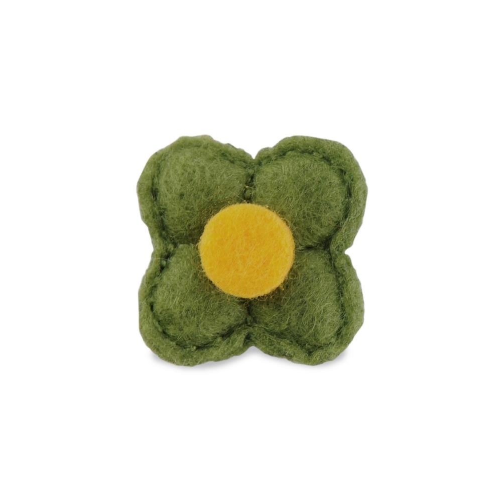 Lapel pin felt flower short - 1