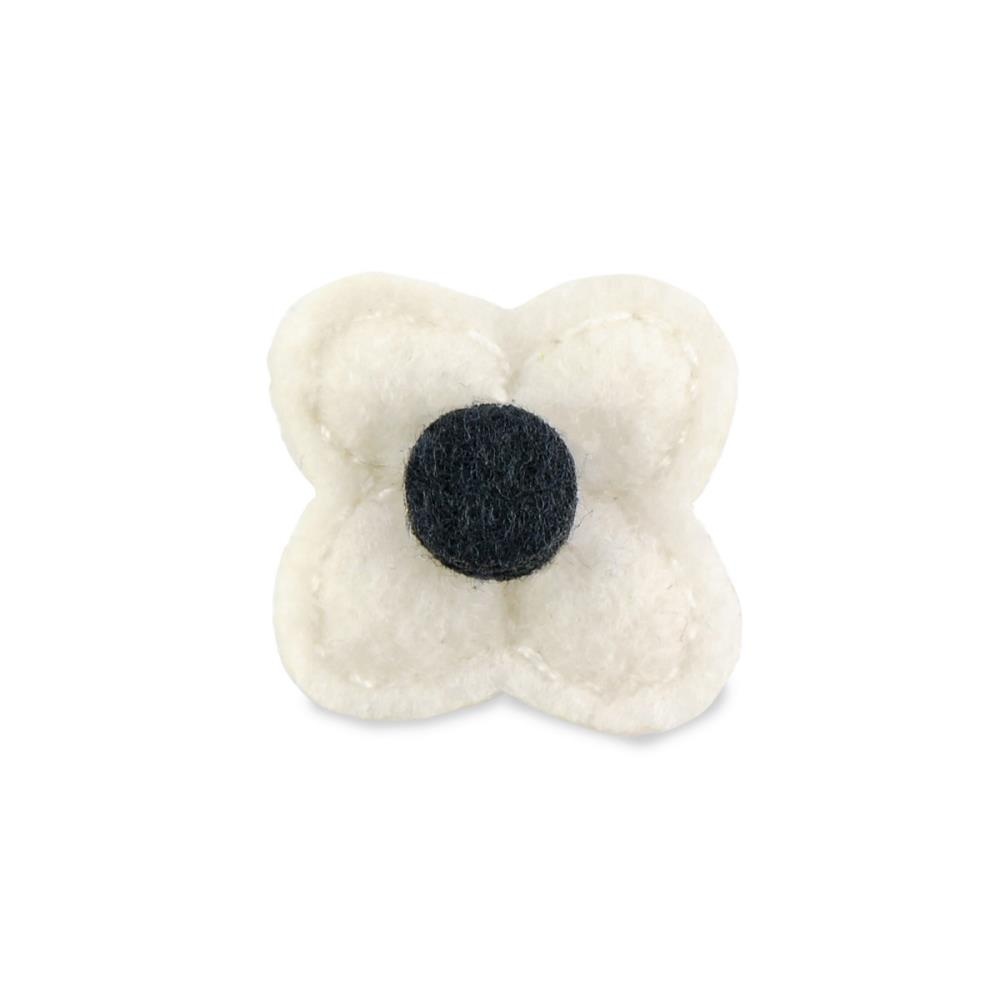 Lapel pin felt flower short - 1