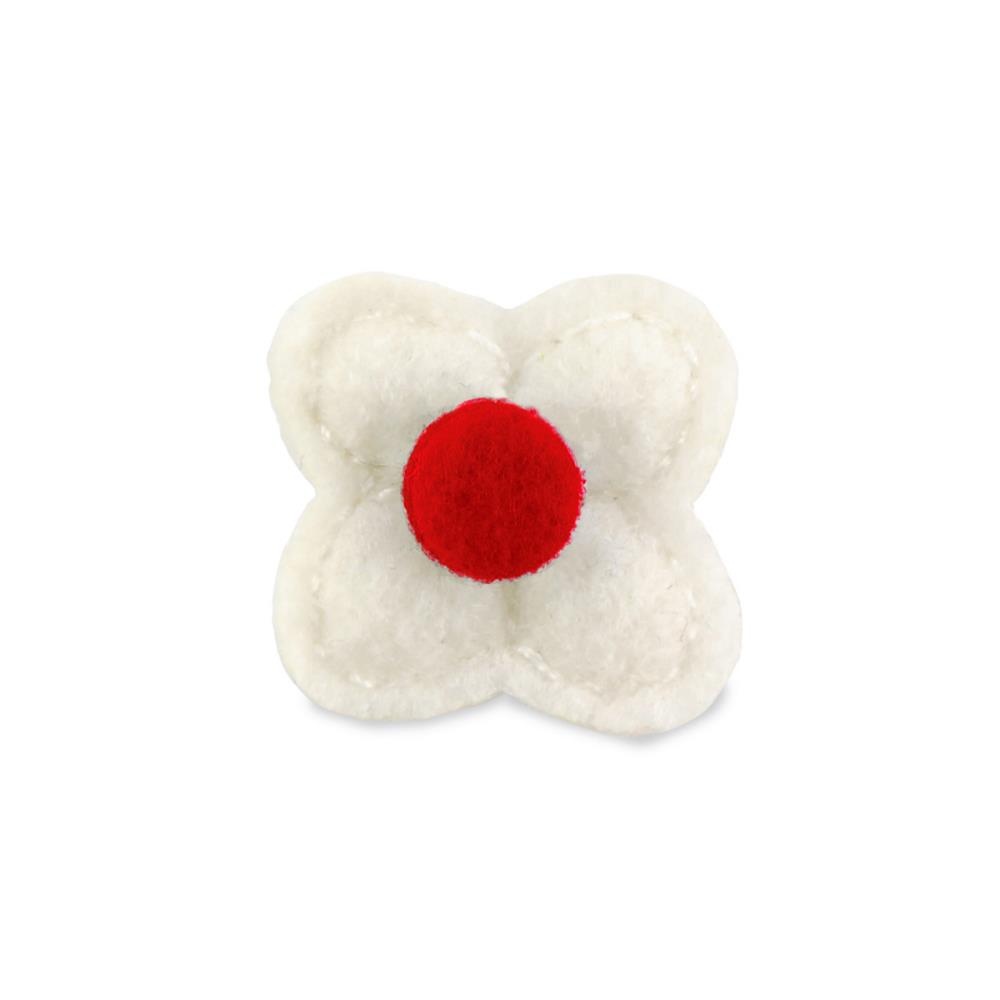Lapel pin felt flower short - 1