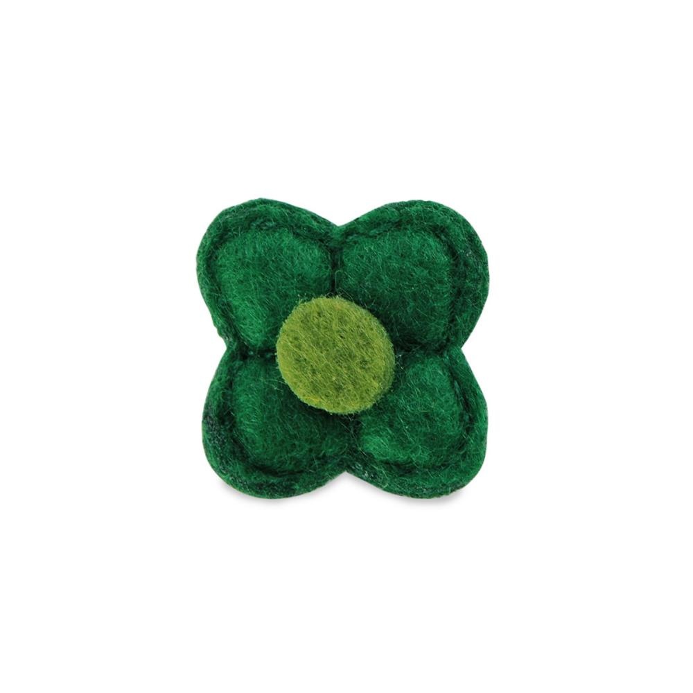 Lapel pin felt flower short - 1