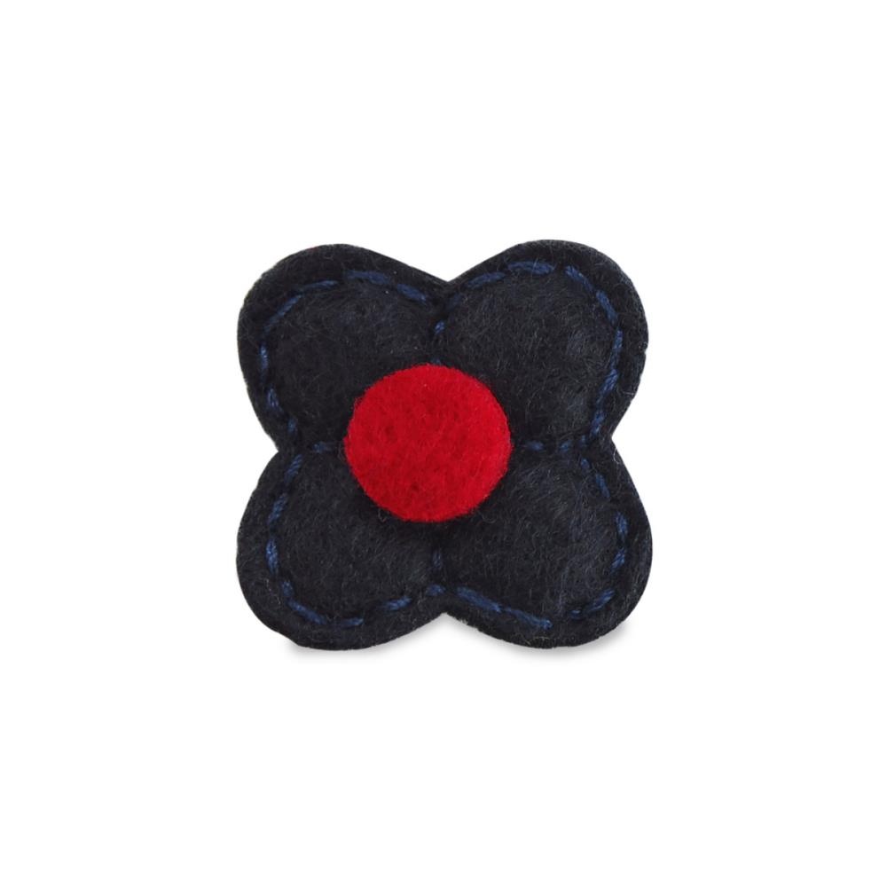 Lapel pin felt flower short - 1
