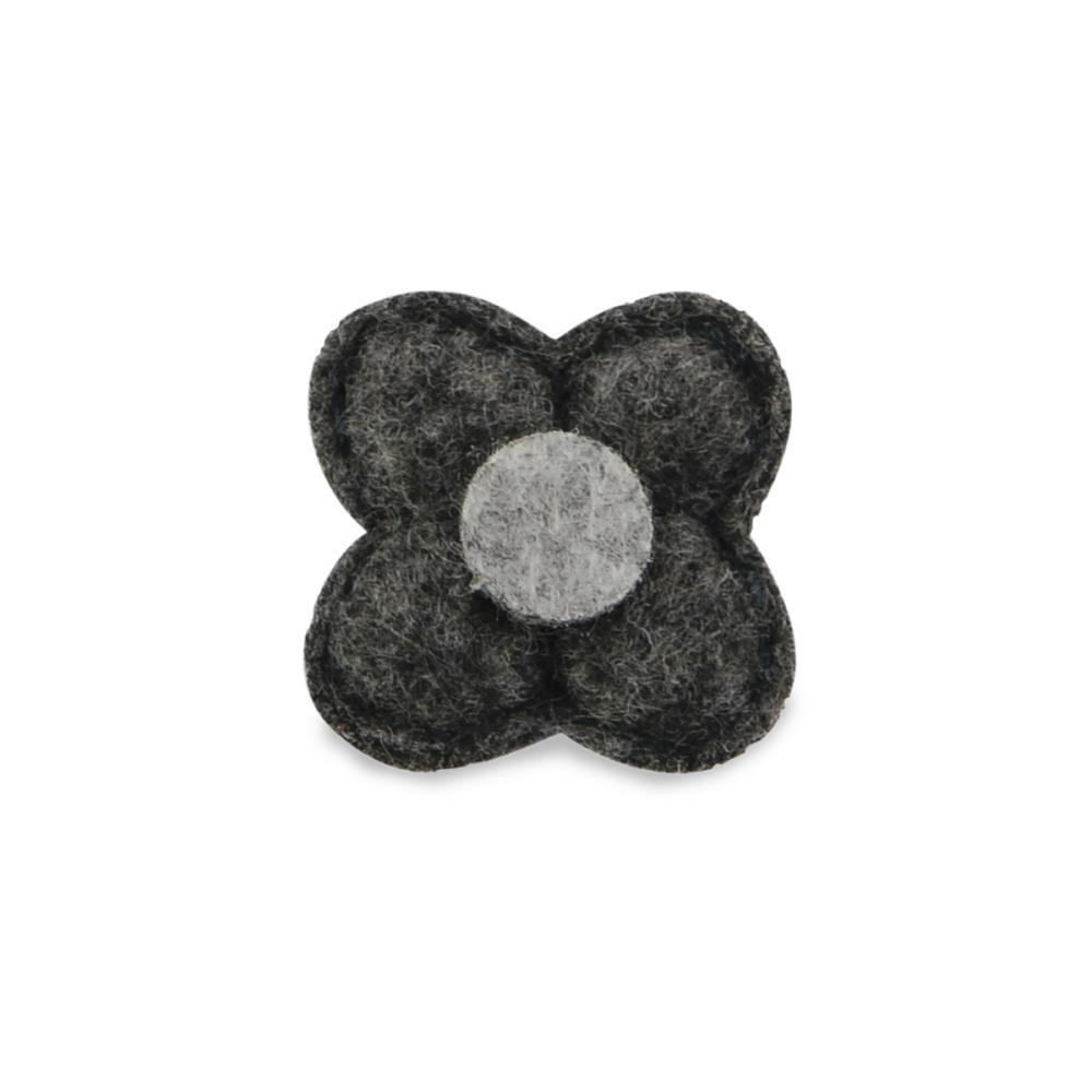 Lapel pin felt flower short - 1