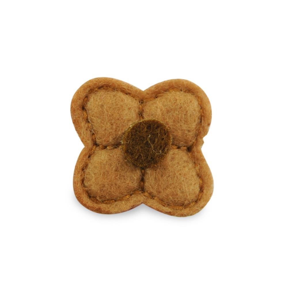 Lapel pin felt flower short - 1