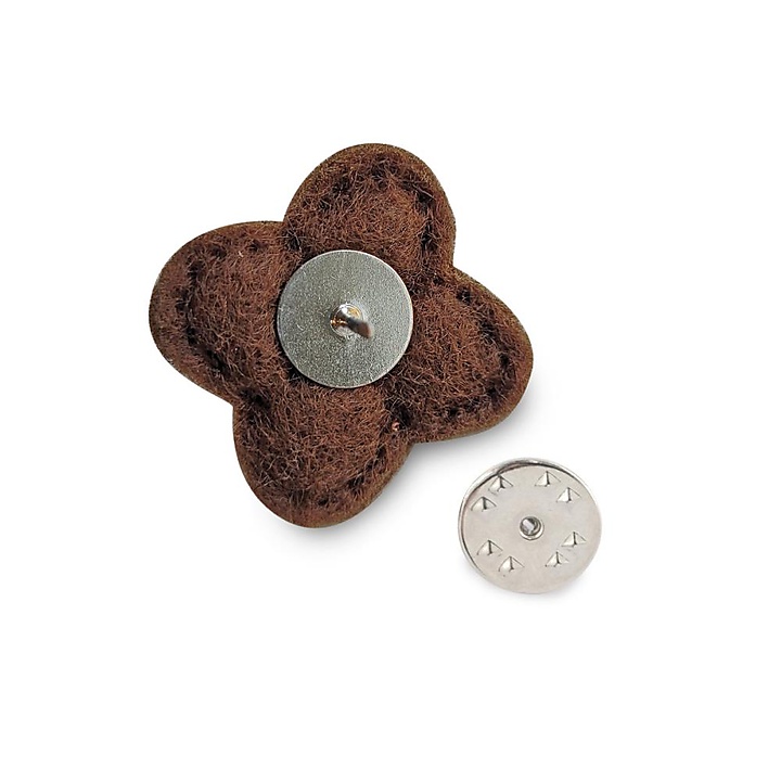 Lapel pin felt flower short