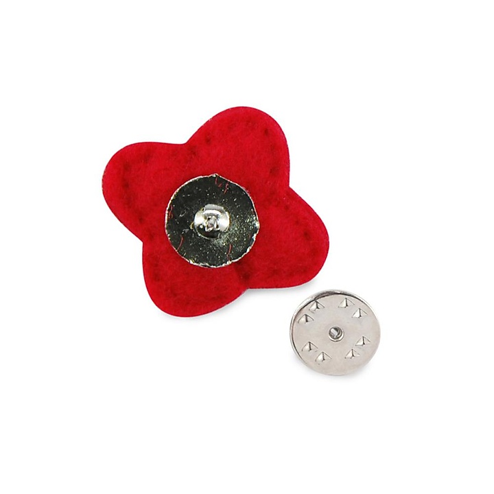 Lapel pin felt flower short