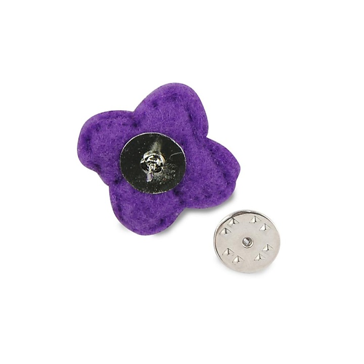 Lapel pin felt flower short