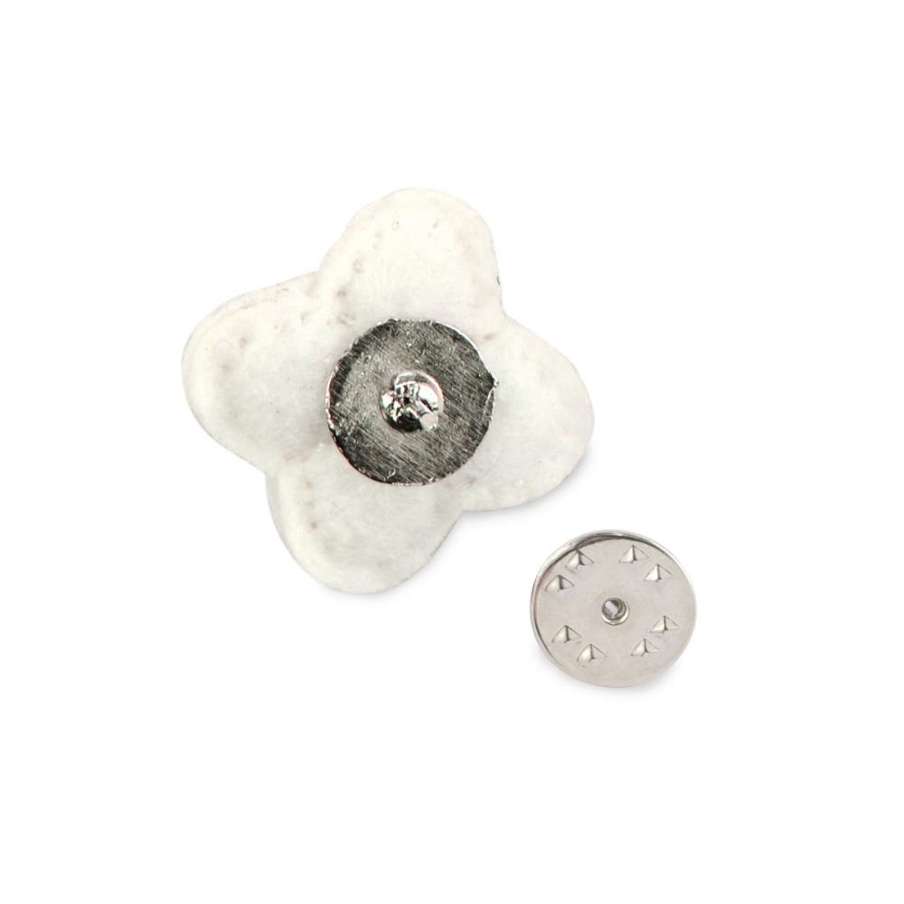 Lapel pin felt flower short - 2