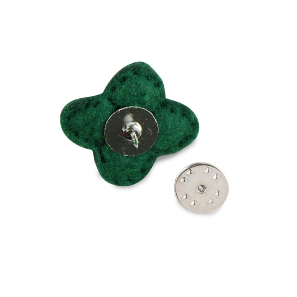 Lapel pin felt flower short - 2