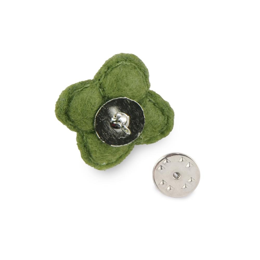 Lapel pin felt flower short - 3