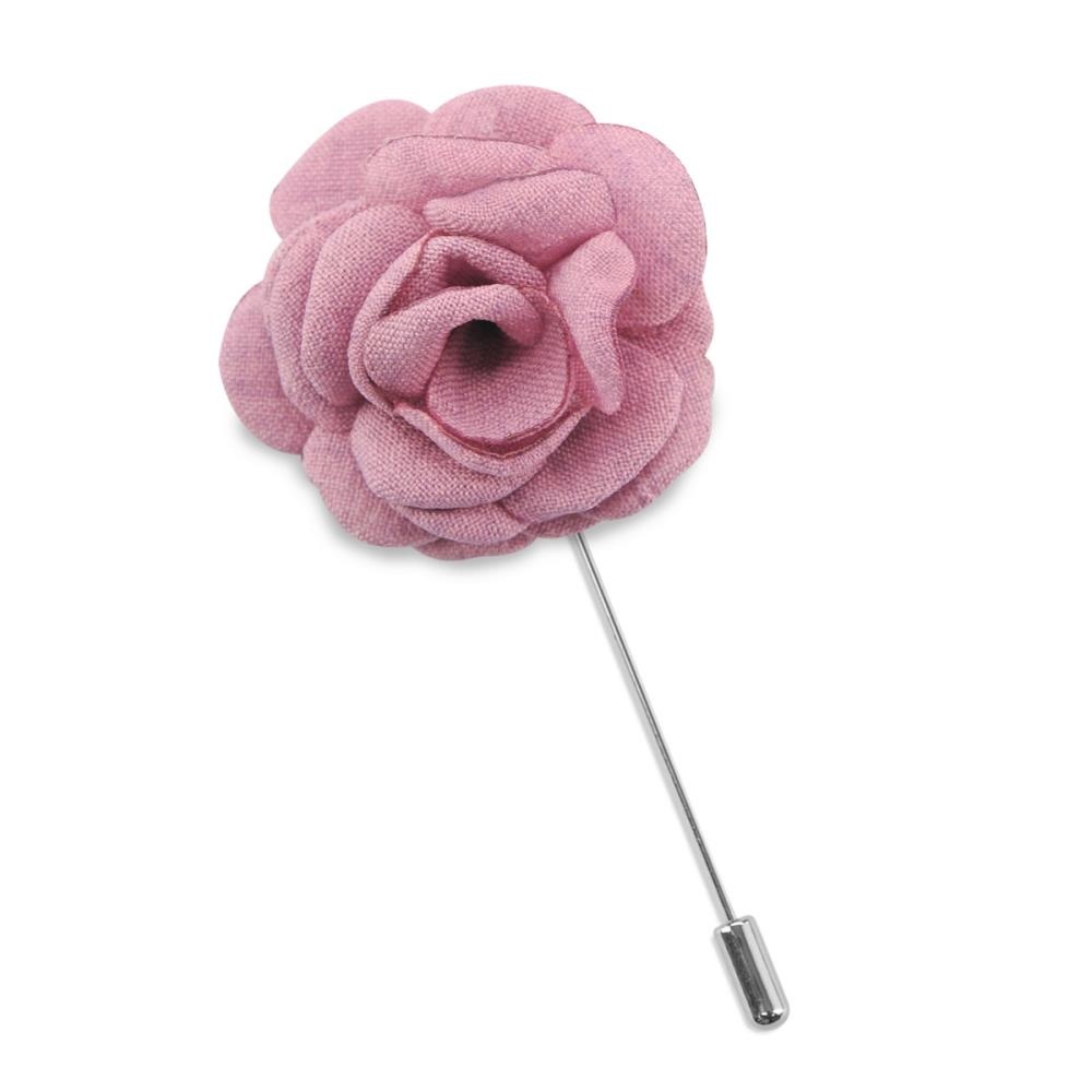 Lapel pin Linen Look mauve - 1