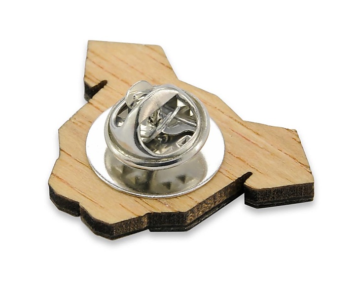 Lapel pin wood dog