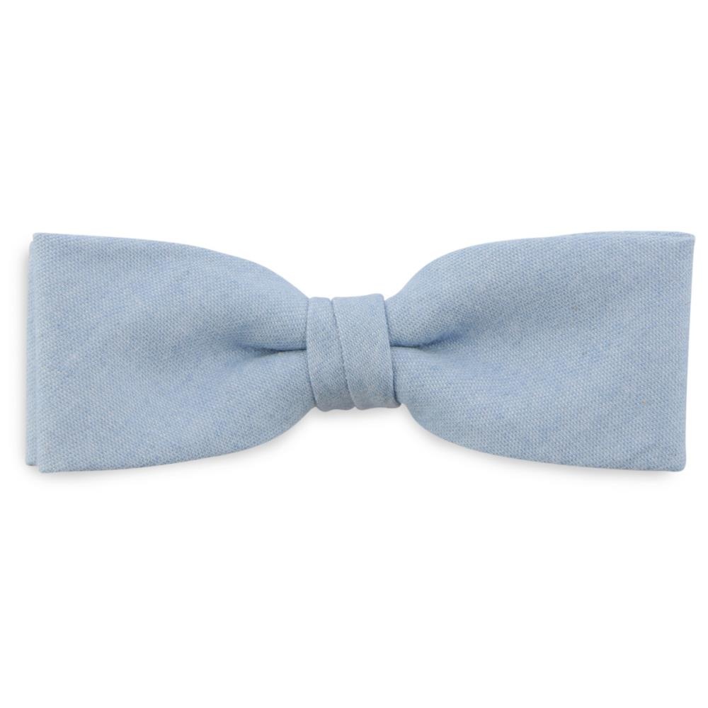 light denim kids bow tie light blue - 1