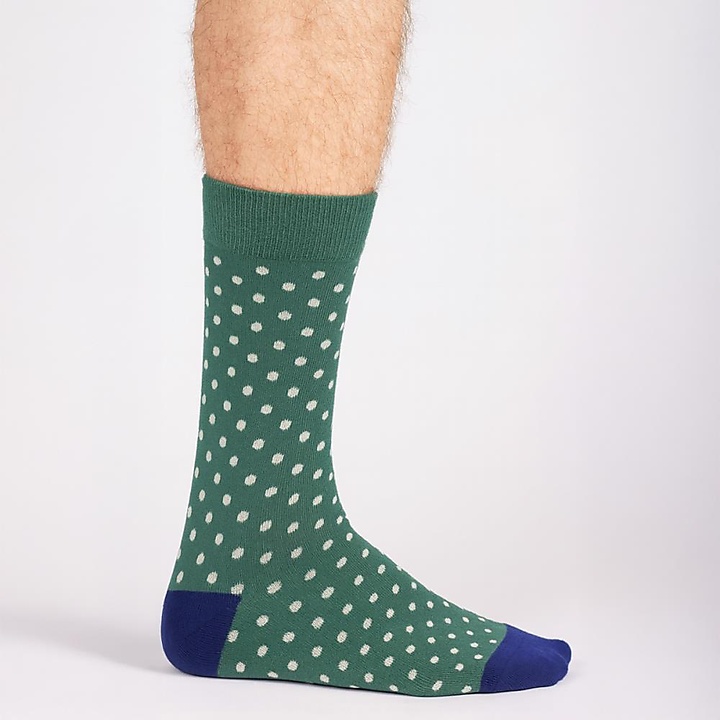 Lovely Socks Daily Dots green