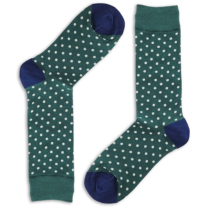 Lovely Socks Daily Dots green