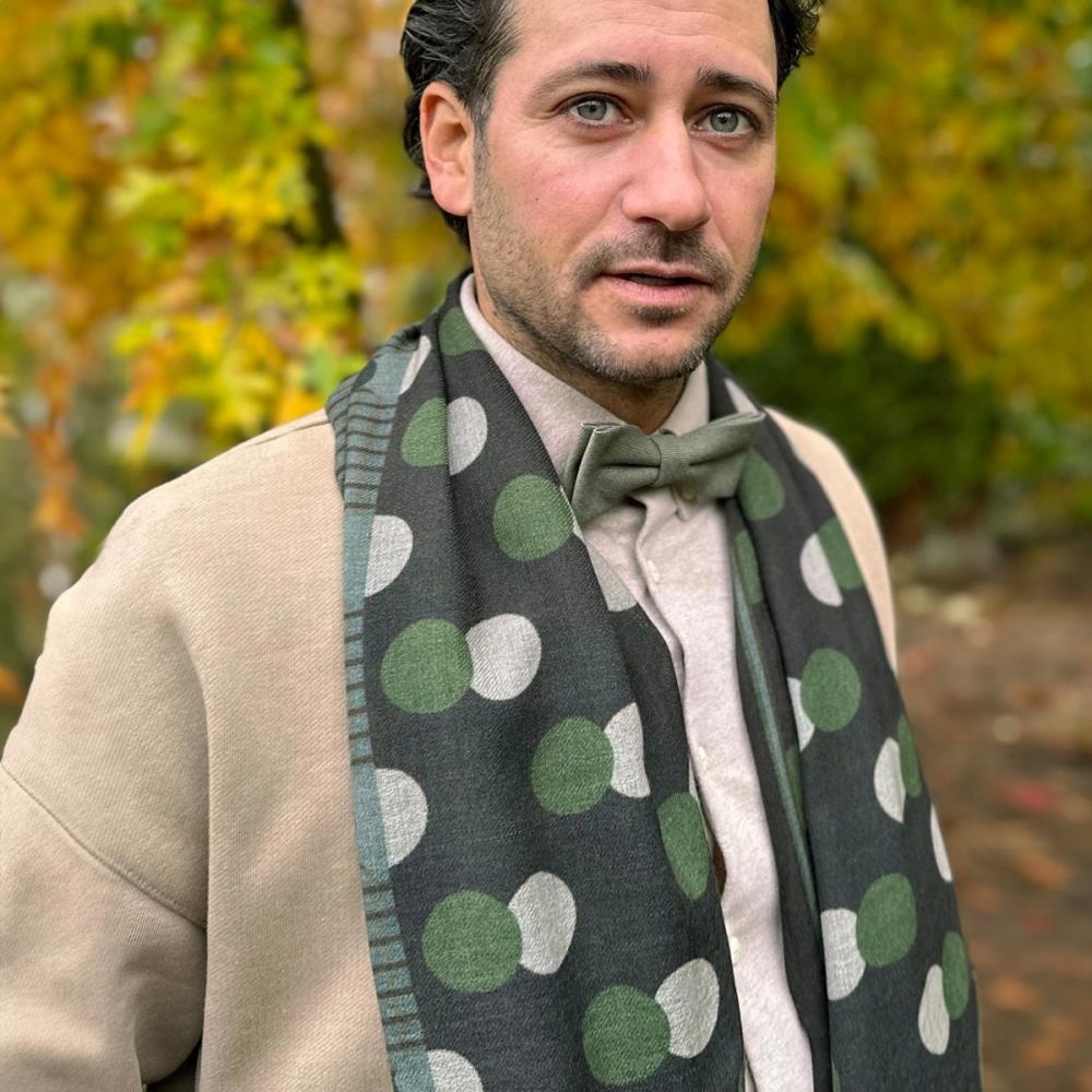 men's scarf Bowie green - 5