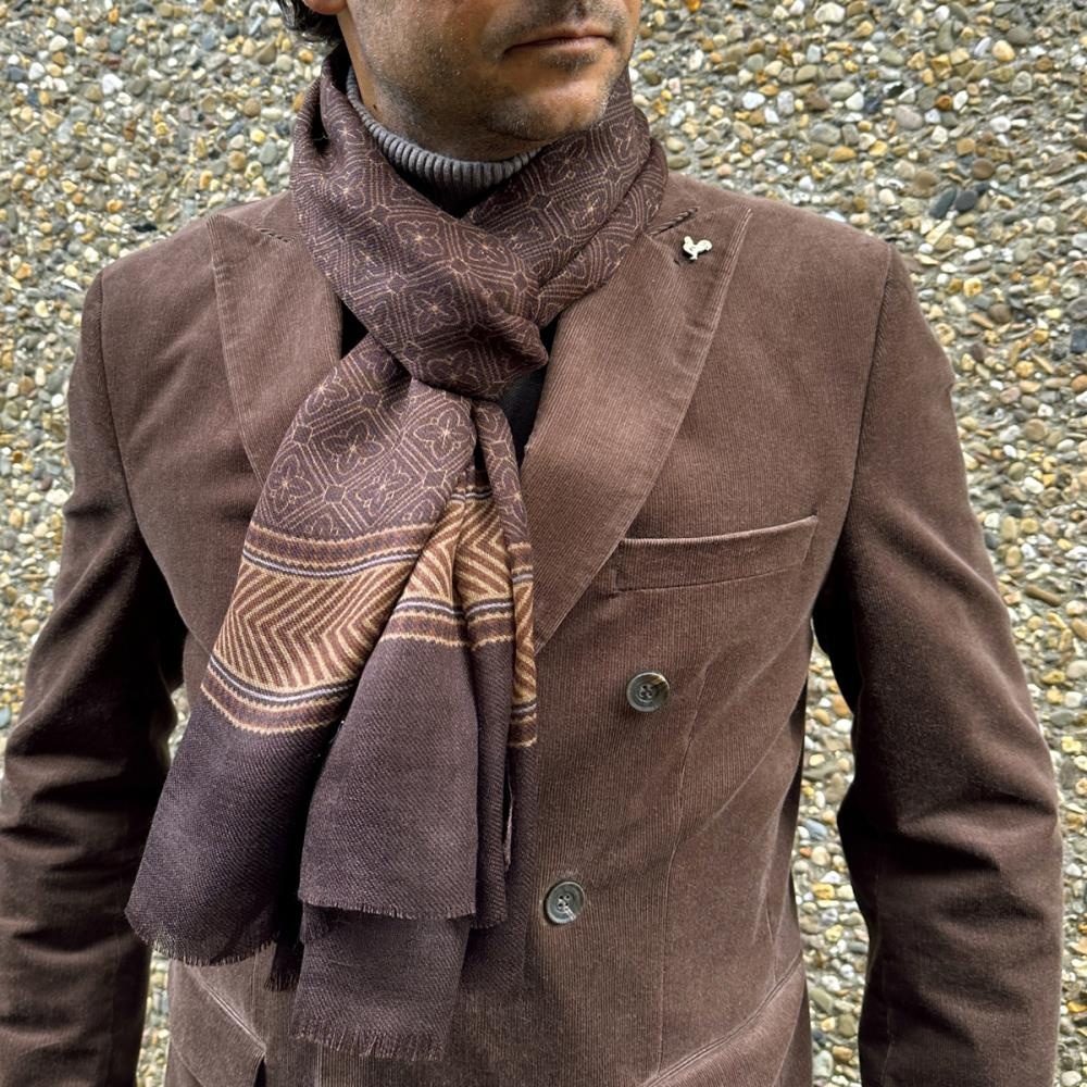men's scarf Cadence Brown - 1
