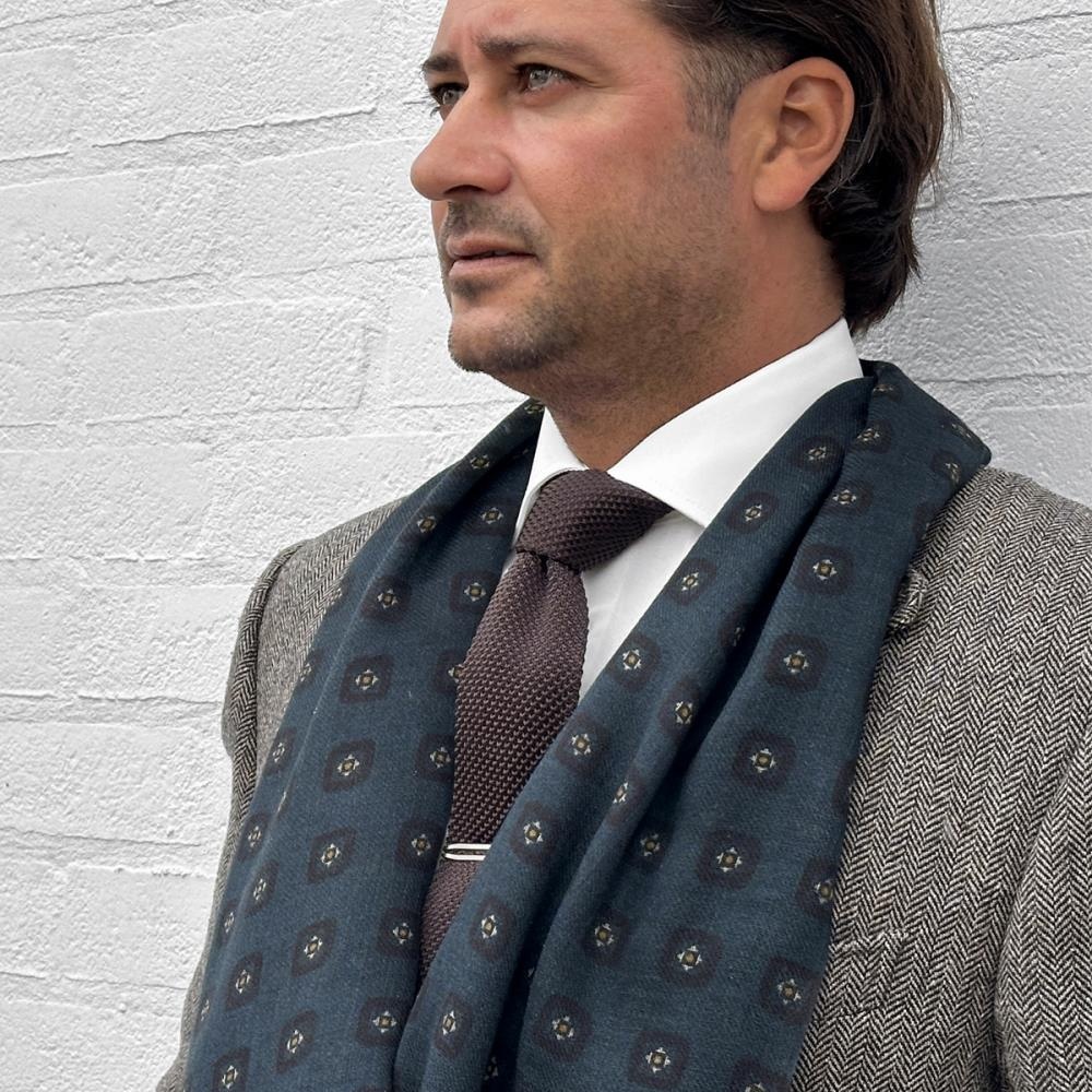 men's scarf Heritage Petrol - 2