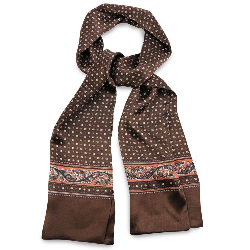 Men's scarf Patterned Silk - 1