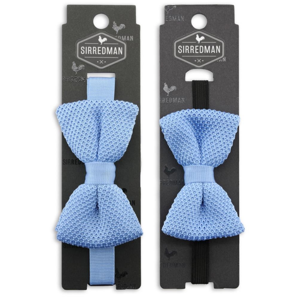 Mini-me knitted bow tie set light blue - 2
