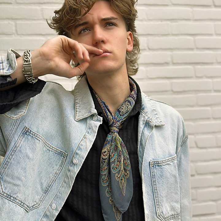 neckerchief Nikos grey-blue