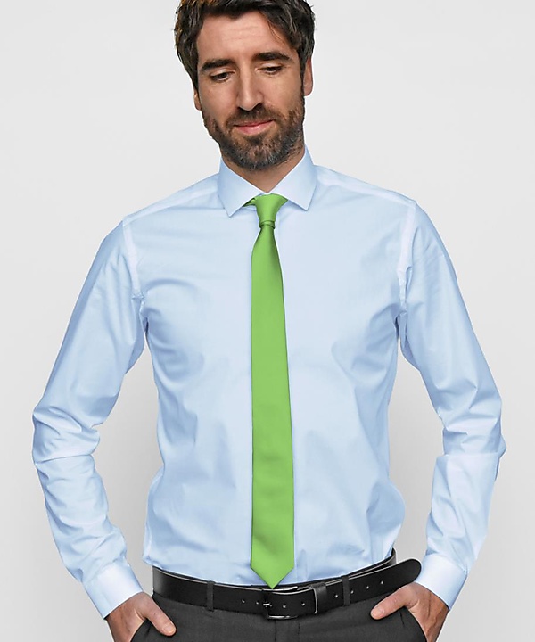 Necktie apple green narrow
