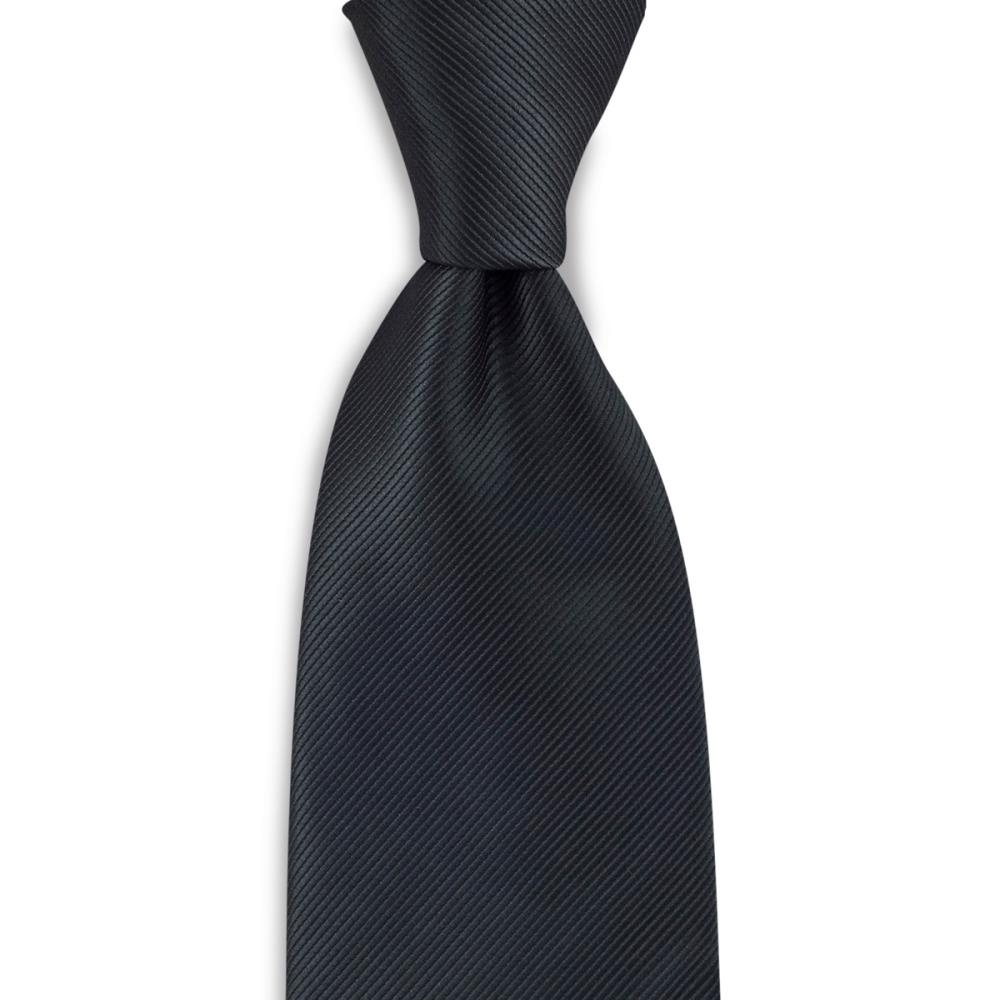 Necktie black repp - 1