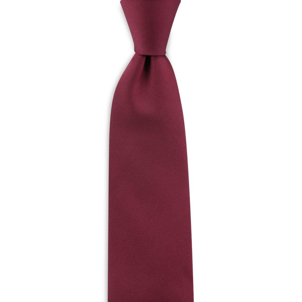 Necktie bordeaux red narrow - 1