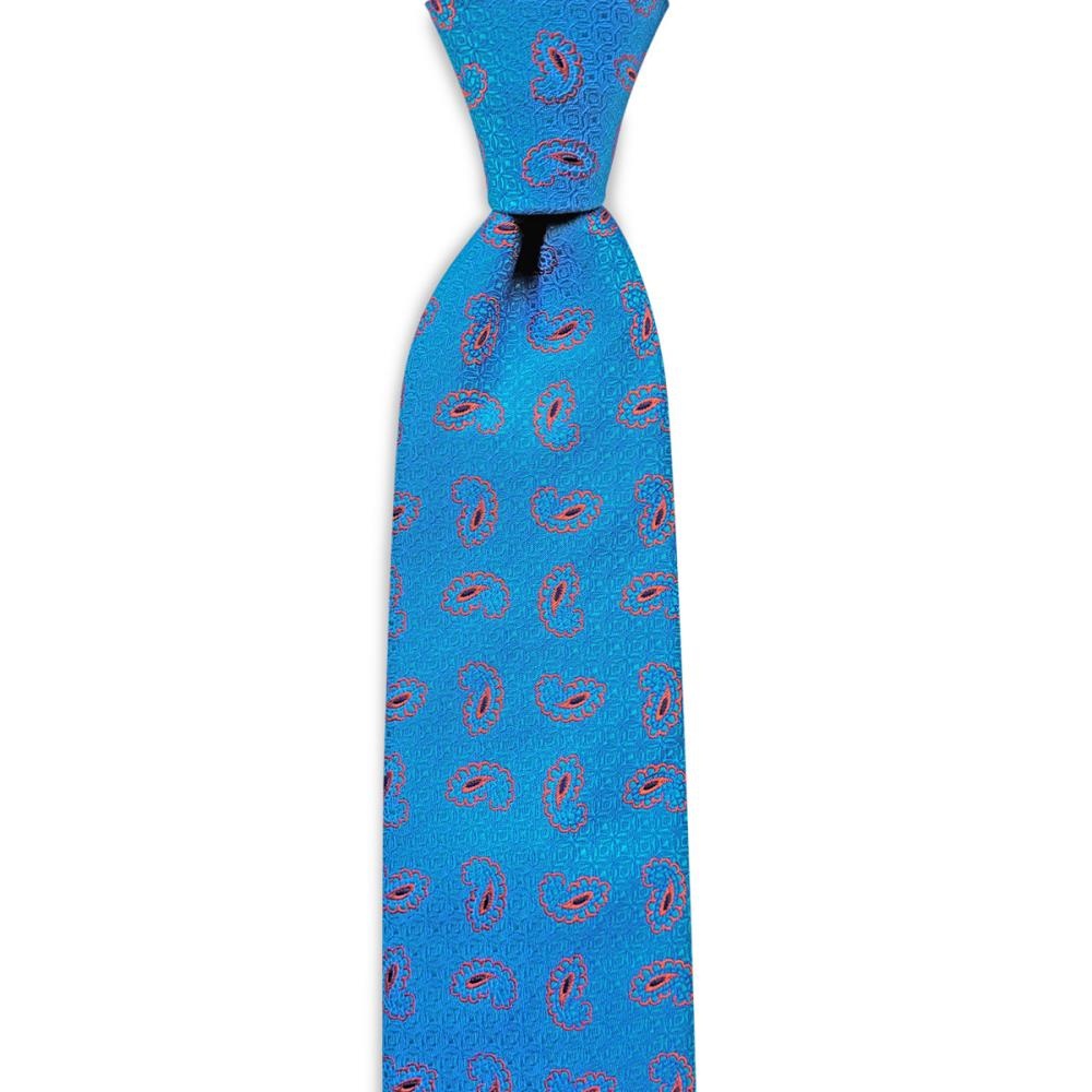 necktie C'est Paisley process blue - 1