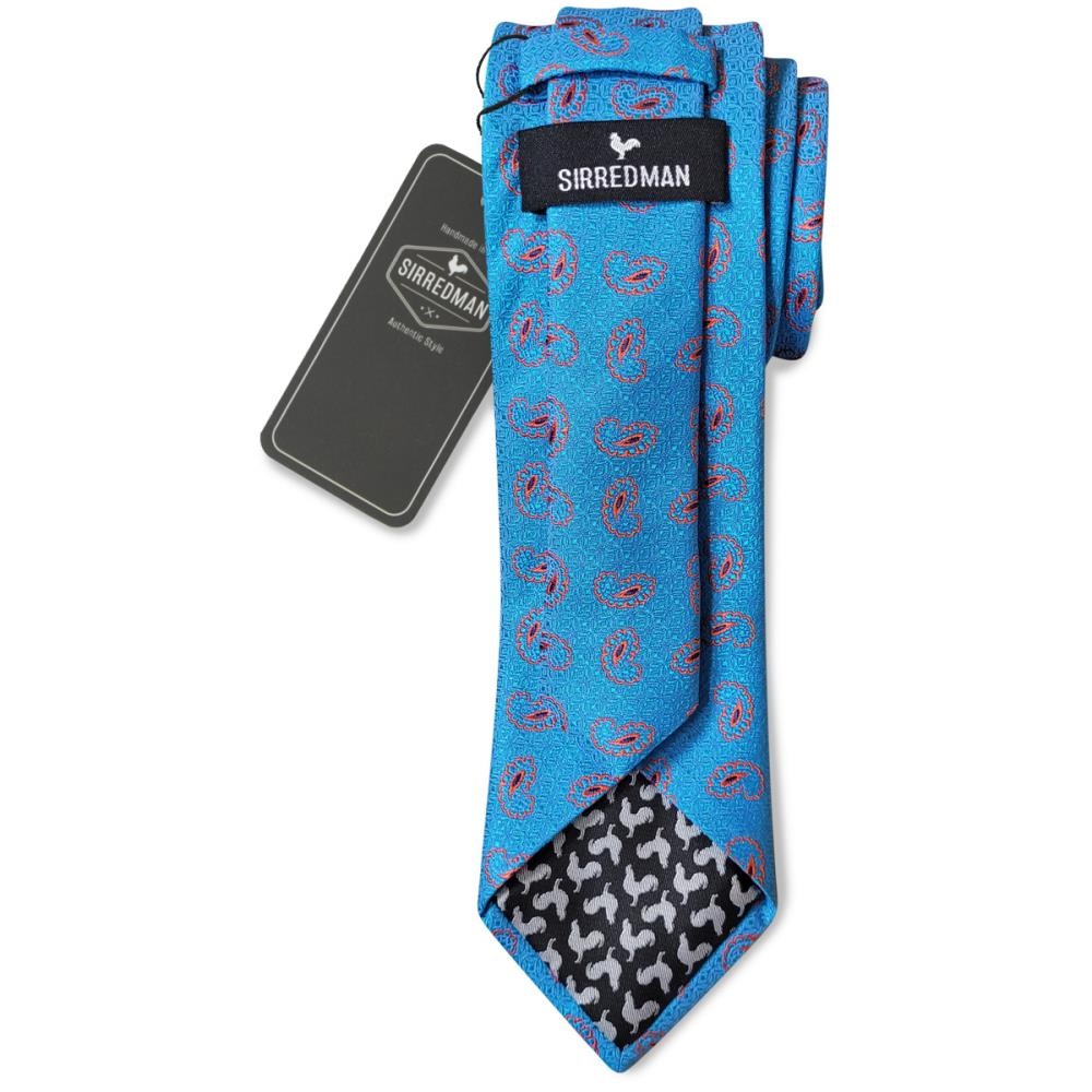 necktie C'est Paisley process blue - 2