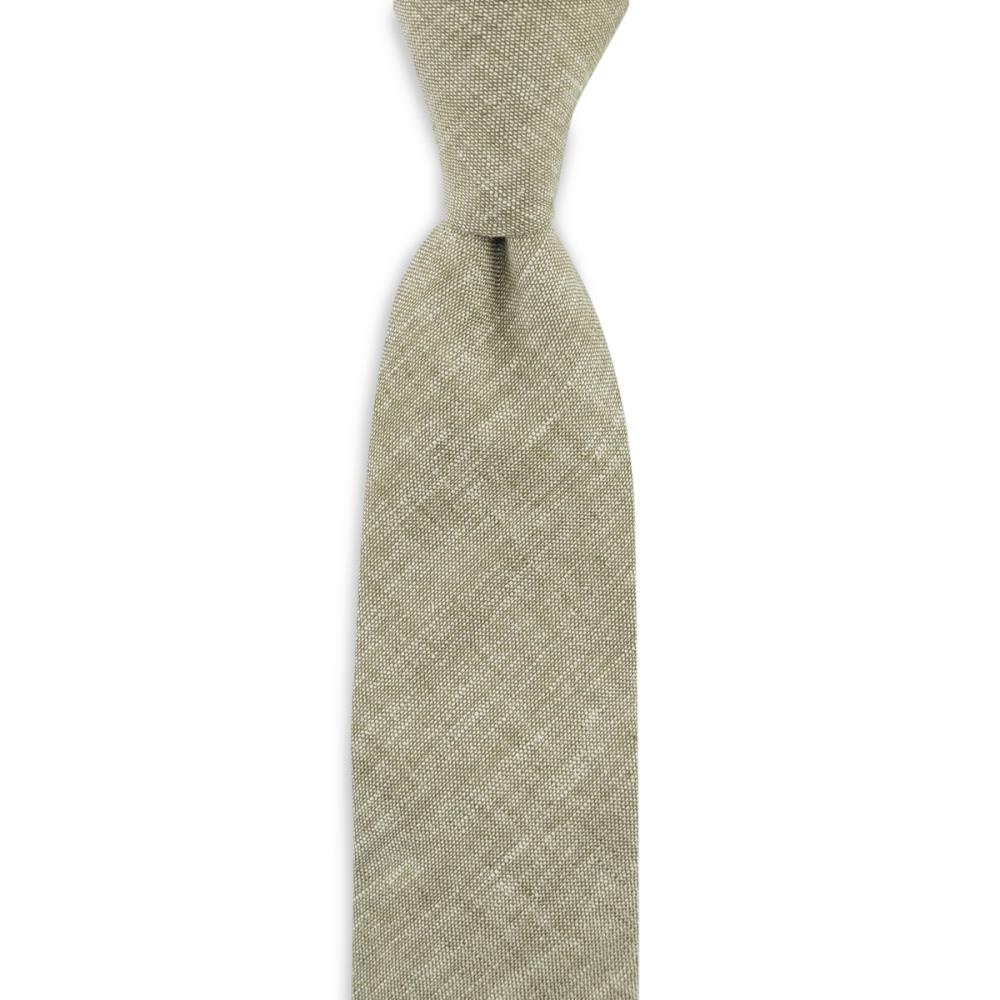 necktie Charming Chambré Olive - 1