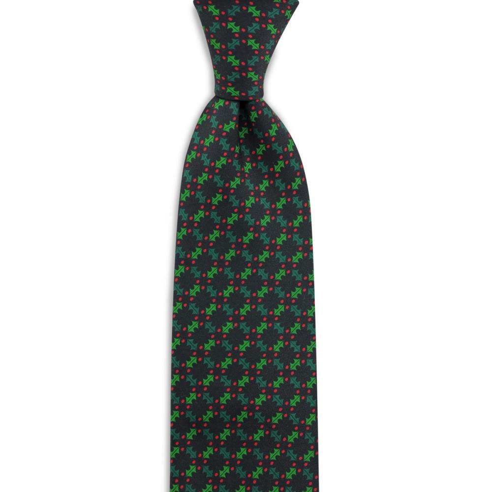 Necktie Christmas holly - 1