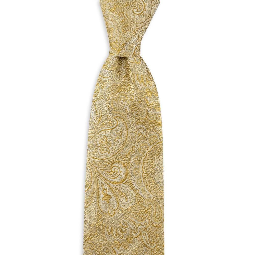 necktie Eternal Paisley Yellow - 1