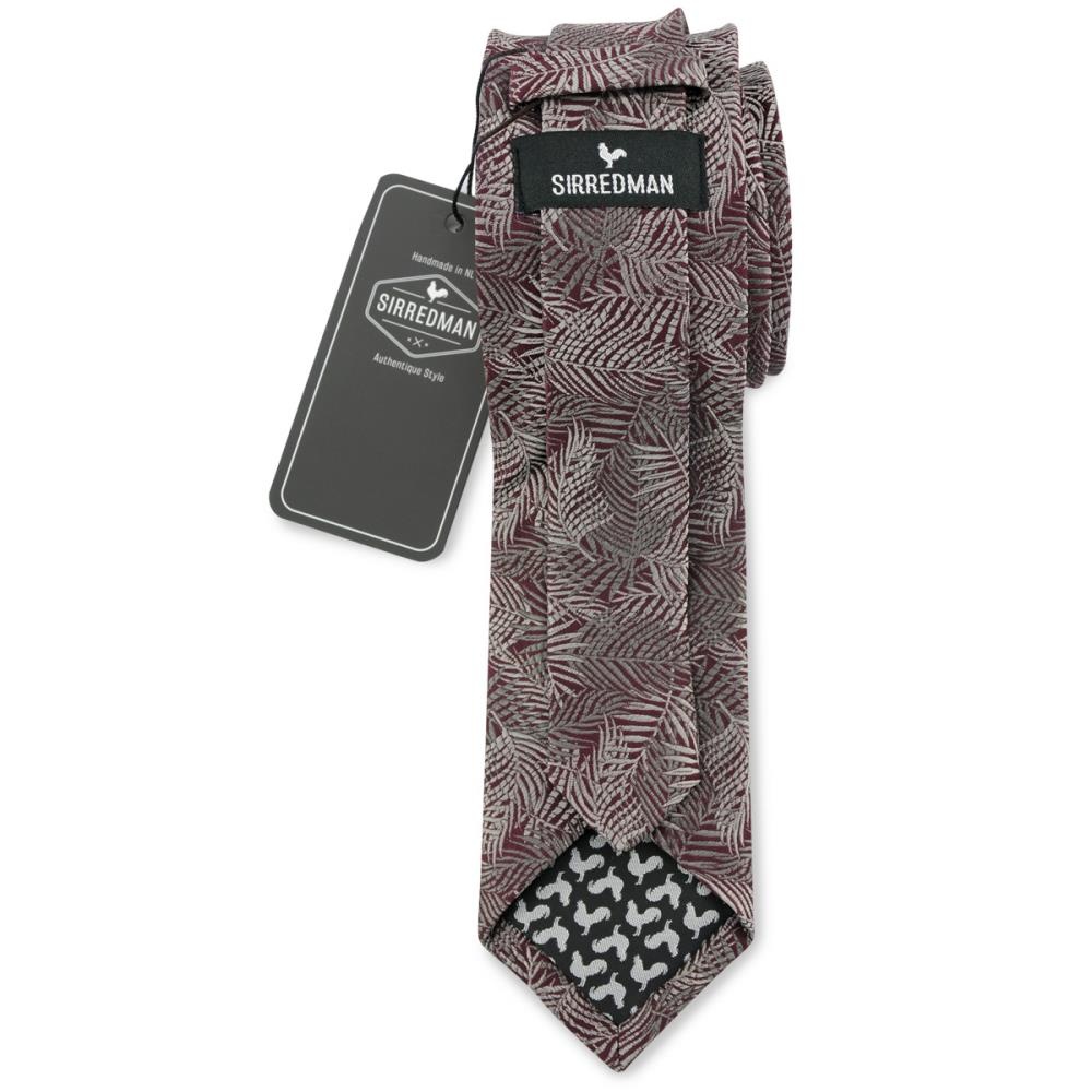 necktie Festive Leaves bordeaux - 1