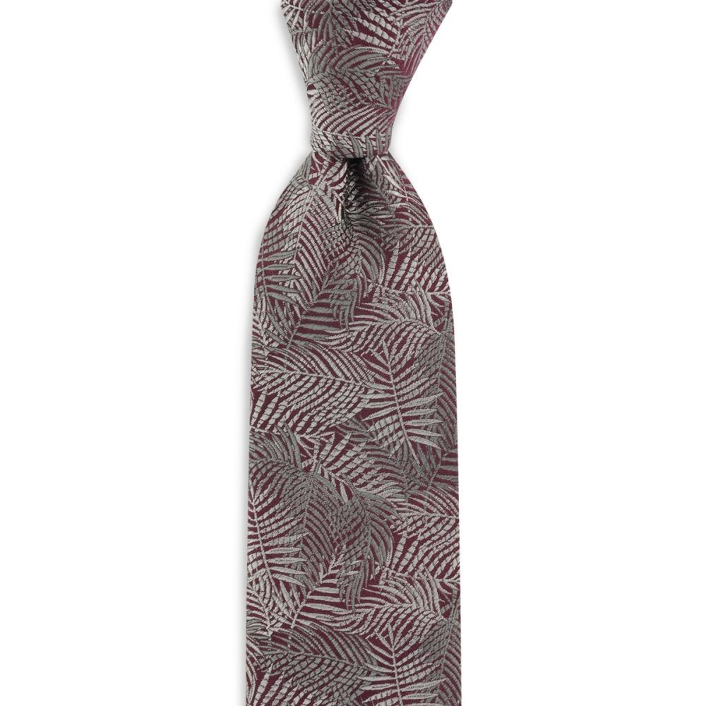 necktie Festive Leaves bordeaux - 2