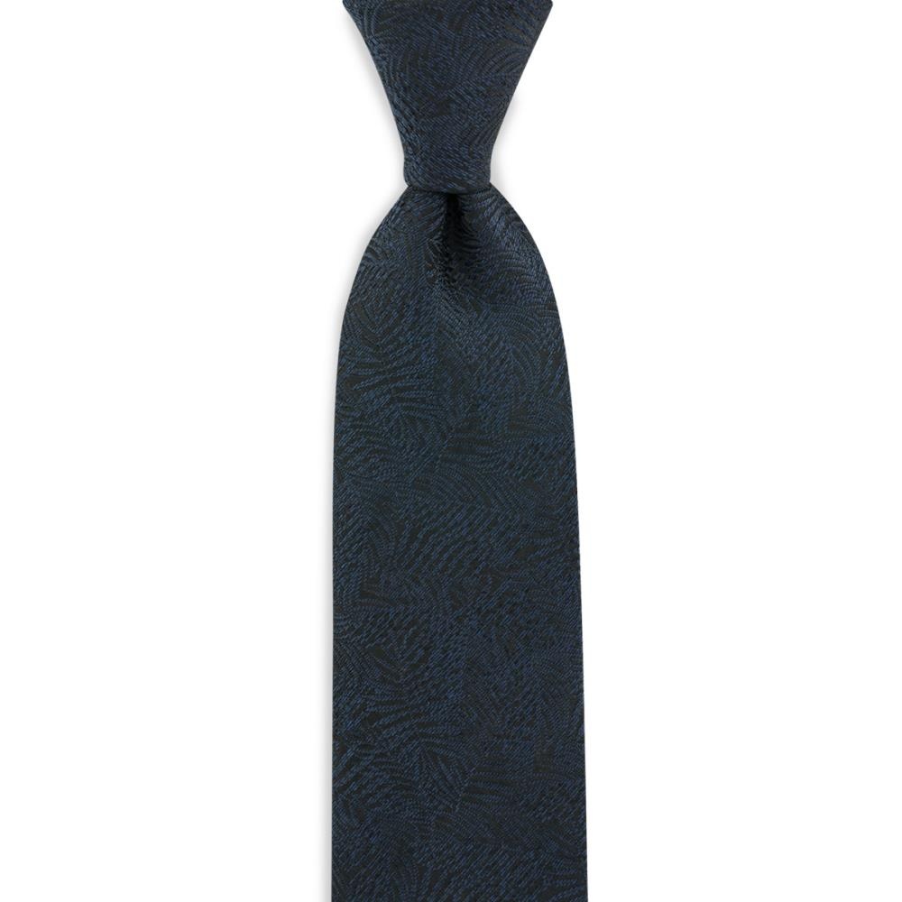 necktie Festive Leaves dark navy - 1