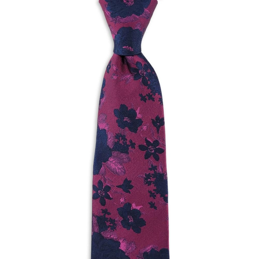necktie Fiore Fuchsia - 1