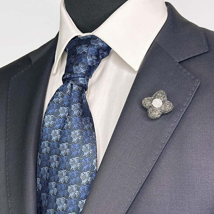 necktie Fish Birds blue