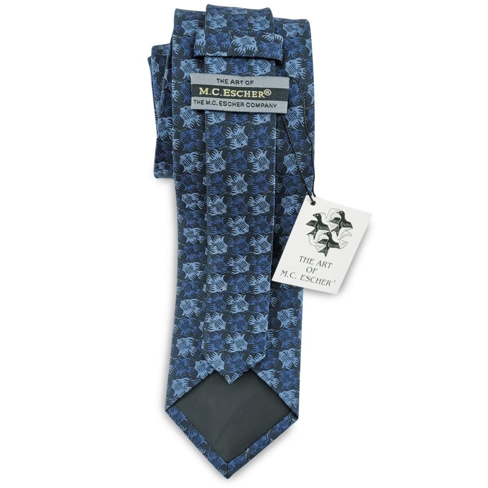necktie Fish Birds blue - 3