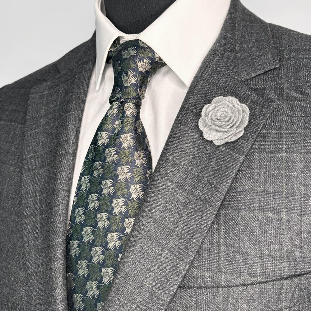 necktie Fish Birds green - 1