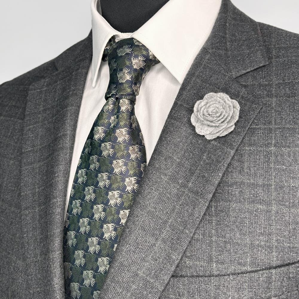 necktie Fish Birds green - 2