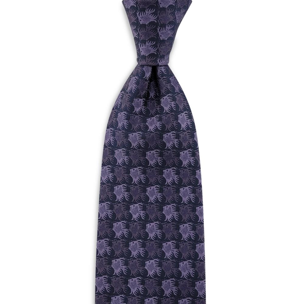 necktie Fish Birds purple - 1